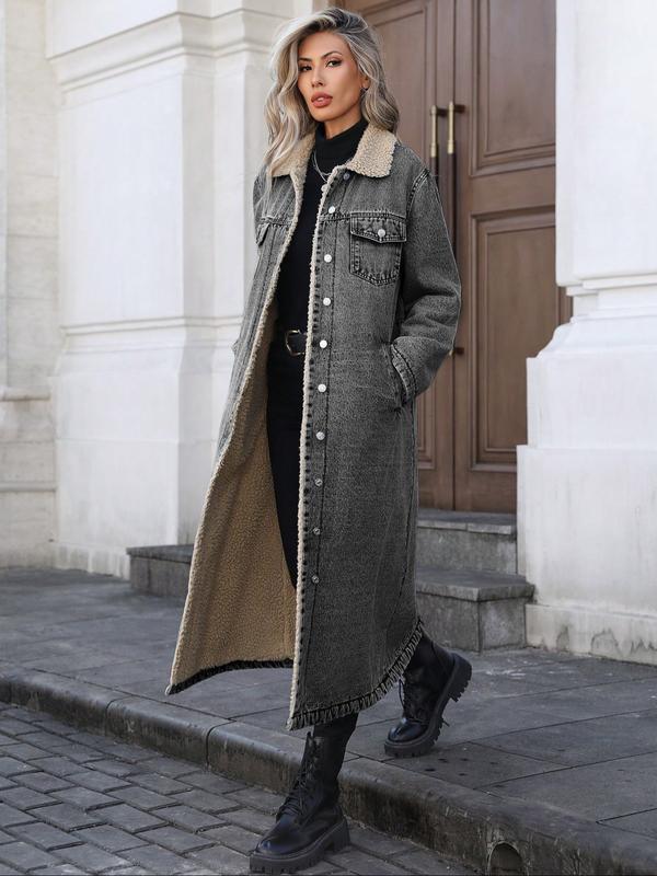 Blue Horizon Denim Trench
