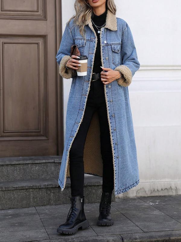 Blue Horizon Denim Trench