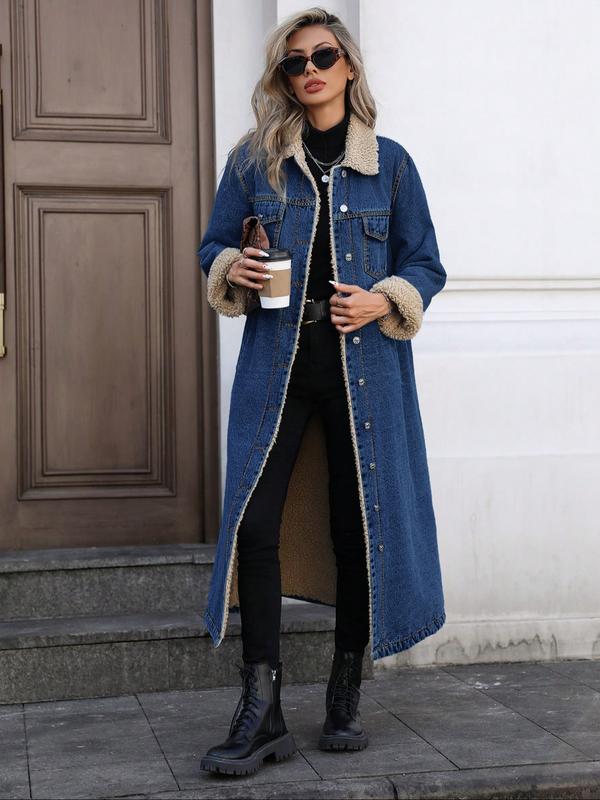 Blue Horizon Denim Trench