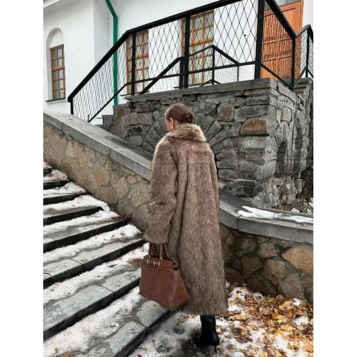 Frosted Glam Faux Fur Coat