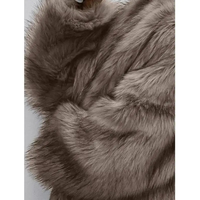 Frosted Glam Faux Fur Coat